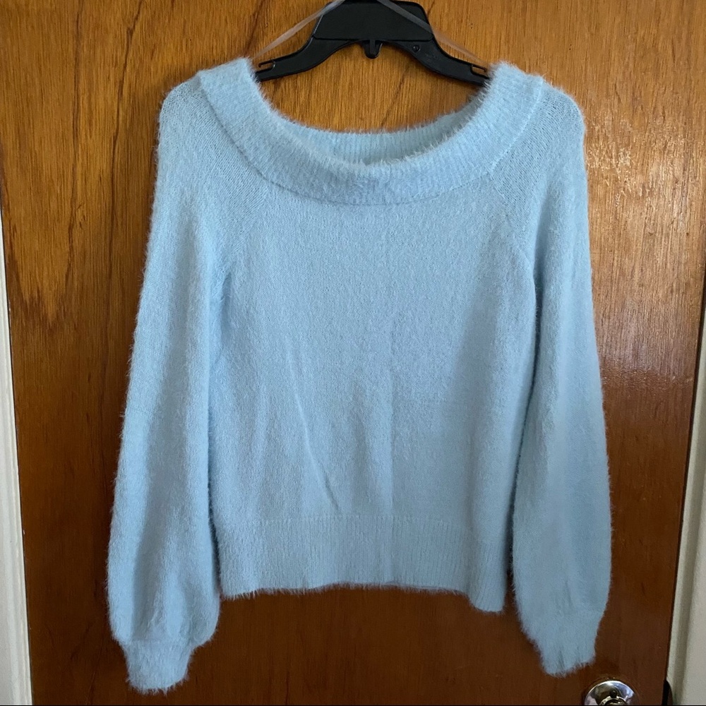 Baby Blue Fuzzy Sweater